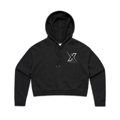 Black X Rated Crop Hoodie Thumbnail
